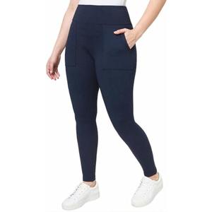 Mondetta Womens Midweight High Rise Jacquard Knit Legging (US, Alpha, Small, Regular, Regular, Navy Academy)
