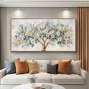 VXMXFTE Large Canvas Abstract Tree Decor Painting Wall Decoration For Living Rooms And Dining Areas This Golden Life Tree Printed Painting Is An Wall Art Piece For Home Decor, Size: 40"L x 20"W