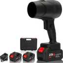 Cordless Handheld Leaf Blower with 2 x 4.0 Ah Batteries, 32000RPM Turbo Jet Blower, Small Leaf Blower for Deck, Garden, Patio, Portable Handheld Mini Turbine Drying Snow Blower Black