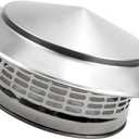 Cone Top Chimney Cap, RoundChimney Cover Cap Outside Roof Fireplace Screen Cover Exterior Stove Pipe Topper (Silver, 8in)