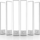6 Pack Under Cabinet Lighting Wireless, 40 LED Rechargeable Battery Motion Sensor Light Indoor, Stick On Magnetic Closet Lights, Under Counter Lights for Kitchen, Stairs, White 10 in