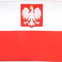 AZ FLAG - Poland With Eagle Flag - Large 5x8 Ft - 100D Polyester Polish Coat Of Arms Big Banner with Two Metal Grommets - Fade Resistant - Vivid Colors - 5' x 8' Feet - 250x150 Cm