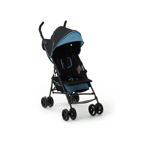 Ingenuity 3D Mini Convenience Stroller – Lightweight Stroller with Compact Fold, Multi-Position Recline, Canopy with Pop Out Sun Visor – Umbrella Stroller for Travel & More, Blue/Black