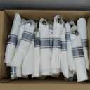 200Guests Pre Rolled Silver Plastic Silverware Sets - Heavy Duty Silver Cutlery - Include 200 Pack Wrapped Disposable Utensils with Napkins for Parties & Dinners & Weddings