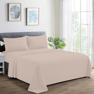 CharlottelyHues Sheet Set 4 Piece 100% Egyptian Cotton Sheets 18Inch Deep Pocket Luxury Hotel Quality Long Staple Sateen Weave Breathable Cooling Sheet Set - California King (Blush) CharlottelyHues Sheet Set 4 Piece 100% Egyptian Cotton Sheets 18Inch Deep Pocket Luxury Hotel Quality Long Staple Sateen Weave Breathable Cooling Sheet Set - California King (Blush)