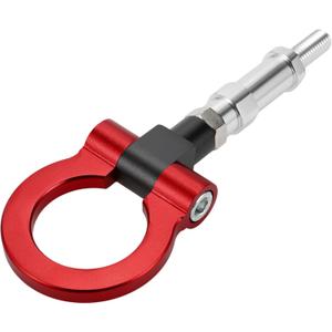 M12 1.75 Tow Hook/Car Front Bumper Towing Hook/Durable Metal Rotary Tow Hook Ring for Honda S2000 2000-2009,for Honda FIT 20.4cm 1pcs Red
