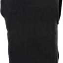 Milwaukee Leather MDM3001 Men's 'Covert' Black Denim Collarless Club Style Motorcycle Biker Vest w/Dual Closure (Black, XXXL)