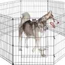 Pet Trex 24" Exercise Playpen for Dogs Eight 24" x 30" High Panels with Gate