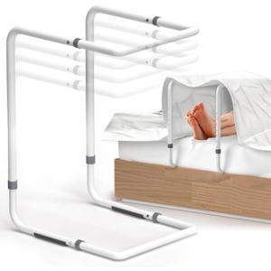 JJ CARE Blanket Lifters for Feet - Steel and Aluminum Blanket Lifter for Foot of Bed - Adjustable Blanket Lifter 20 to 28 inches for Elderly, Foot Cramping, Surgery Recovery, and Arthritis (Regular)