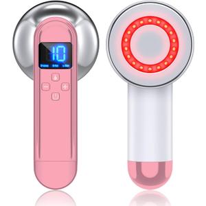 Body Sculpting Machine - Professional Cordless Cellulite Massager - Suitable for Belly, Neck, Legs, Hip, Arms Pink (J-0616-NO1)