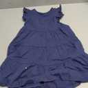 HILEELANG Little Girls Short Sleeve Dresses Easter Summer Cotton Casual Skater Swing Twirly Sundress