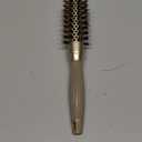 Round Brush with Boar Bristles, 1 inch Barrel, Nano Thermal Ceramic Ionic Tech for Straightening and Blow Drying, Gold