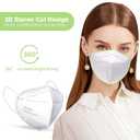 SOOQOO 50 Pcs KN95 Face Maks for Audlts (White), 1 Count