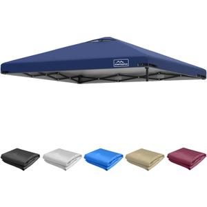 KAMPKEEPER Replacement Top Pop Up Canopy Tent Cover Roof with Air Vent and Adjustable Elastic Strap, Polyester UV Waterproof for Outdoor Garden Patio Sun Shade(Top Only) (Navy Blue, 10x10FT)