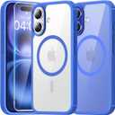 TAURI for iPhone 16 Plus Case, Compatible with MagSafe [Not-Yellowing] with Screen Protectors, Military-Grade Protection, Slim Magnetic Case for 16 Plus 6.7", Blue