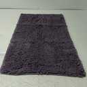 Hearth & Harbor Bathroom Rugs, Chenille Bath Mat - Machine Washable Bath Mats for Bathroom Non-Slip Backing Rubber, Quick Dry Bathroom Mat - Purple Bath Rug, 26x44