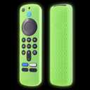 LEFXMOPHY Glow Cover for TV Stick HD / 4K (2024 Model) Wi-Fi 6 4 K Voice Remote Control Silicone Green Case with Lanyard
