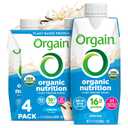 Orgain Organic Nutritional Vegan 16g Protein Shake, Vanilla, 11 oz, 4pk | Ready to drink plant based protein, meal replacement, 21 vitamins & minerals, fruits & vegetables, non-GMO, gluten-free (EXP 12/01/26)