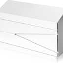 Ydocabinit Wall Mount Mailbox, Large Capacity Mailbox for House, Galvanized Steel Rust-Proof Metal Post Box Drop Mailboxes for Outside, 15.74"9.84"4.33", White Modern Sleek Style
