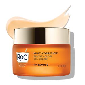 RoC Multi Correxion Revive + Glow 10% Vitamin C Moisturizer for Face, Anti-Aging Gel Cream, Instant Glow, Hypo-Allegenic, Oil-Free, 1.7 Ounces 