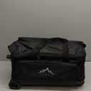 Double Roller 2 Ball Bowling Bag with Separate Shoe Compartment for Bowling Shoes (Up To US Mens Size 15) and Oversized Accessory Pocket, Retractable Handle - Extends to 40"