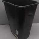 Rubbermaid Commercial Wastebasket Trash Container, 41QT/10.25 GAL, Plastic, Black, Stackable Trash Can for Bedroom/Bathroom/Office, Fits Under Desk/Sink/Cabinet