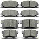 AnnoVinco 8PCS Front & Rear Ceramic Brake Pads Replacement Kit Fits 2013-2015 For Acura ILX, 2012-2015 For Honda Civic, 2003-2007 For Honda Accord(D537 D914)