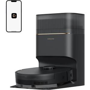DREAME D20 Pro Plus Robot Vacuum, 13,000Pa Suction, DuoBrush for Pet Hair, Corner Cleaning, Self Emptying, LDS Navigation Laser Avoidance, Vacuum Mop, Hard Floors&Carpets (Black)