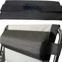 Ostlttyn Head Pillow for Lounge Chair Zero Gravity Chair Patio Lawn Recliner Chair, Large Zero Gravity Chair Cushion w/Adjustable Elastic Band, Soft Recliner Head Pillow for Indoor Outdoor (1 Pack, Black)