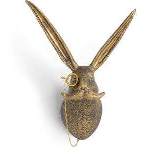 UITWMKTG Gold Animal Head Wall Decor Wall Sculpture Home Decor Statue for Living Room Office Bedroom Modern Decor for Men Women Rabbit