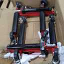 Hydraulic Car Wheel Dolly Set of 4, Heavy Duty 6,000 LBS Capacity Vehicle Dollies with Foot Pedal for Tire Auto Repair Moving, Red