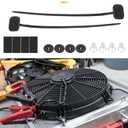 Car Radiator Fan Zip Ties,Car Accessories Electric Radiator Fan Plastic Rods Installation Kit Compatible Mount Hold Radiator Spal Fan,Fit for 7"/9"/10"/12"/14"/16" Electric Cooling Fans (2PCS)