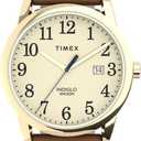 Timex Women's Easy Reader Watch (38mm, Tan/Gold-Tone/Cream/38mm)
