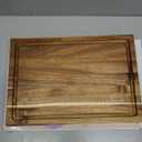 Non Toxic Wood Cutting Board - Conditioned with Natural Beeswax Flaxseed & Lemon Oil - Free of Mineral Oil - Made of FSC Certified Acacia Wood - 16" x 11" Thick Cutting Board by Ziruma