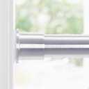 NICETOWN Outdoor Strong Tension Curtain Rod for Patio, Long Curtain Rod, Pergola, Extra Long Room Divider Curtain Rod, Use in Bathroom, Kitchen, Home, Never Collapse, No Drilling, Nickel, 80" - 120" 6 Pcs