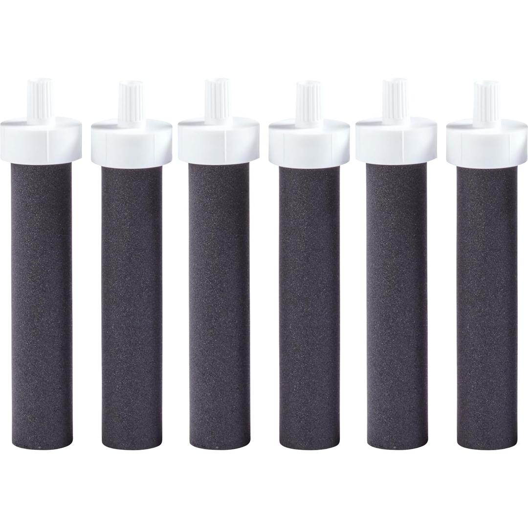 Brita Water Bottle Replacement Filters, BPA-Free, Replaces 1,800 Plastic Water Bottles a Year, Lasts Two Months or 40 Gallons, Includes 6 Filters