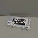 Large Digital Wall Clock,9.5 Inch,Led Alarm Clock with Big Digits,DST,Dual Alarm,3-Level Brightness for Living Room Bedrooms Classroom Decor-Green