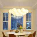 Gold Modern Bubble Chandelier Lighting 19-Light White Glass Globe Chandeliers Glass Globe Pendant Light for Dining Room Foyer Bedroom Entryway