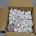 Coume 6000 Pcs Artificial Rose Petals with 72 Pcs Flameless LED Candles Romantic Decorations Fake Candles Anniversary Decorations for Valentine's Day Wedding Night(White with Red Series Petal)