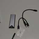 SSK M.2 NVME SATA SSD Enclosure Adapter, USB 3.2 Gen 2 (10 Gbps) to NVME PCI-E SATA M-Key/(B+M) Key Solid State Drive External Enclosure Aluminum Support UASP Trim for SSDs 2242/2260/2280