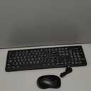 Wireless Keyboard and Mouse - Large Print Wireless Keyboard, KOPJIPPOM 2.4G Full Size Keyboard and Mouse Set with Big Letters and Backlight Key for Seniors, Compatible for Windows, Laptop, PC, Black