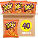 Takis Intense Nacho 40 pc / 1 oz Multipack - Cheddar Cheese Flavored Non-Spicy Rolled Tortilla Chips - Individual Bags, Perfect for Tailgates, Parties, Lunchboxes or Lunches, Best by: 12/15/2025