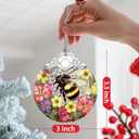 Christmas Ornament, Christmas Decoration, Stained Glass Ornament, Heirloom Keepsakes, Holiday Ornaments, Holiday Presents, Unique Xmas Gifts, Gift Exchange Ornaments, Gift Idea - Bee