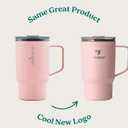 REDUCE 18 oz Hot1 Stainless Steel Insulated Mug with Temperature Adjusting Lid - Dual-Wall Vacuum, Cupholder Friendly - Keeps Drinks Hot for 6 Hours - Ideal for Coffee, Tea & Other - Pink