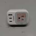 TESSAN 2 Prong to 3 Prong Outlet Adapter US to Japan Plug Adapter with 4 Outlets 3 USB (2 USB-C), Outlet Converter US to Japan China Mexico Philippines Canada Peru Thailand Vietnam (Gray-Type A)