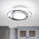 CANEOE Small Modern Ceiling Light, 6000K Cool White Round Led Hallway Light Fixtures Ceiling, Chrome Design Close to Ceiling Lamp for Hallway Kitchen Balcony Cloakroom Laundry Room