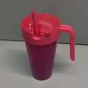 Mainstays 24 oz Plastic Snack Tumbler with Straw, Green, Color Changing, Includes Snack Compartment with Lid