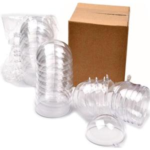 12 Pack Clear Plastic Fillable Ornament Ball 3.15''/80mm for Christmas,Holiday, Wedding,Party,Home Decor Filling Transparent Plastic Decorative Call DIY Craft Ball