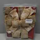 Christmas Tree Topper Bow, 44X12 Inch Artificial Xmas Tree Flower Topper Decor, for Family, Wedding, Birthday Party, Indoor Outdoor Thanksgiving Christmas Decoration - Gold/Snowflake.