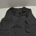 BTFBM Spring Summer Tops for Women 2026 Dressy Casual V Neck Ruffle Cap Sleeve Embroidered Eyelet Blouses Resort Wear(Black, Large )